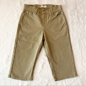 Levi’s Petite Tan Khaki Denim Capri Casual Pants Size 6P